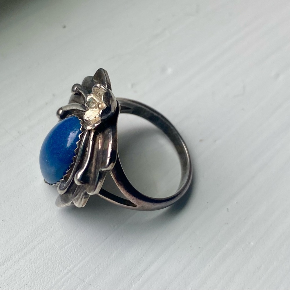 Sterling Lapis Ring - image 5